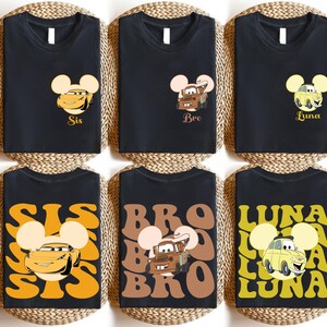 Disney Cars Family Shirt, Mama And Dada Matching T-Shirt, Lightning McQueen & Tow Mater Hoodie, Disneyland Group Vacation Sweatshirt image 2