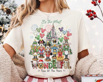 Camiseta navideña de Disney con Mickey y sus amigos, sudadera con capucha de El Cascanueces: El momento más maravilloso, camiseta navideña familiar de Disneyland.