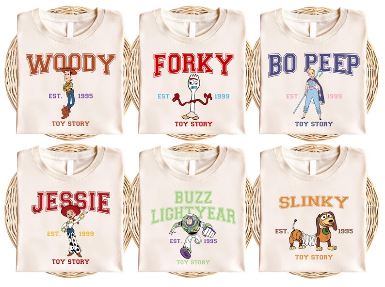 Toy Story All Characters Sweatshirts, Disney Woody & Buzz Lightyear Sweater, Jessie And Bo Peep Hoodie, Disneyland Family Trip Sweatshirts image 5