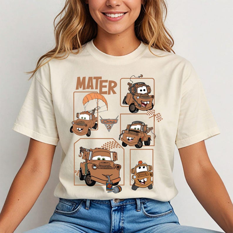 Camiseta Disney Tow Mater, camiseta Pixar Cars, camiseta familiar a juego de Cars, sudadera con capucha Disney para niños, sudadera de vacaciones familiares en Disneyland imagen 1