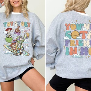 Toy Story Sweatshirt, You've Got A Friend In Me Sweater, Pixar Buzz Lightyear Woody Hoodie, Disney Jessie Sweat, Disney Trip Family Hoodie image 2