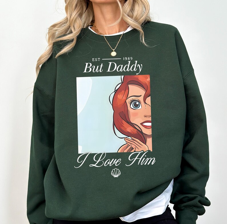 Camiseta "Pero papá, lo amo", camiseta de La Sirenita de Disney, sudadera vintage de la Princesa Ariel, camiseta de vacaciones para niñas en Disneyland imagen 4