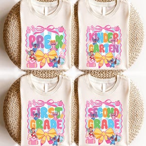 Disney Stitch Back To School T-shirt, Teacher First GradeSchool Shirt, Lilo & Stitch Hoodie, Kindergarten And Elementary School Sweatshirt image 3