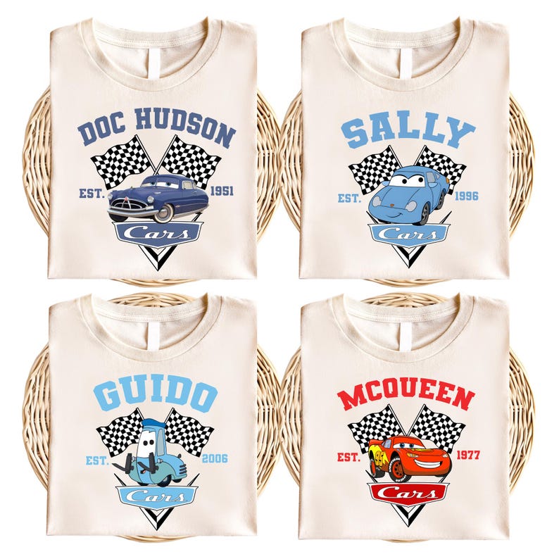 Lightning McQueen & Tow Mater Sweatshirt, Disney Pixar Cars Sweater, Matching Family Hoodie, Disneyland Vacation Sweatshirt image 2