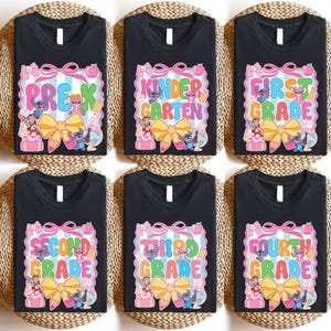 Disney Stitch Back To School T-shirt, Teacher First GradeSchool Shirt, Lilo & Stitch Hoodie, Kindergarten And Elementary School Sweatshirt image 2