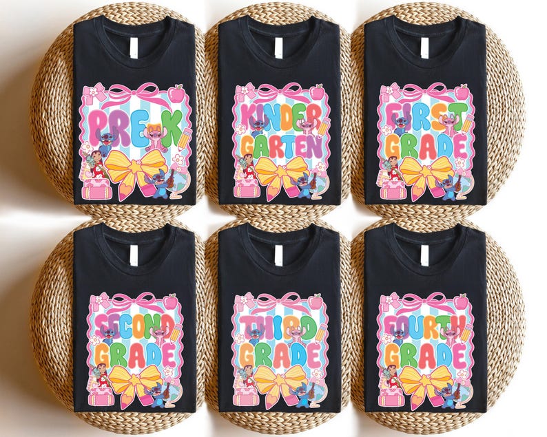 Disney Stitch Back To School T-shirt, Teacher First GradeSchool Shirt, Lilo & Stitch Hoodie, Kindergarten And Elementary School Sweatshirt image 2