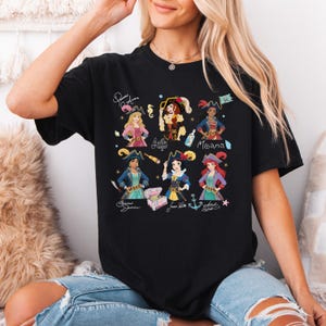 Princess Pirate Shirt, Disney Besties Cruise T-Shirt, Matching Girls Trip Sweater, Snow White & Ariel Hoodies, Aurora And Belle Pirate Tee image 2