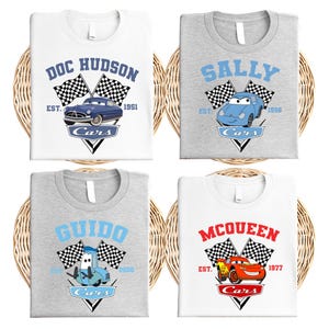 Lightning McQueen & Tow Mater Sweatshirt, Disney Pixar Cars Sweater, Matching Family Hoodie, Disneyland Vacation Sweatshirt image 5
