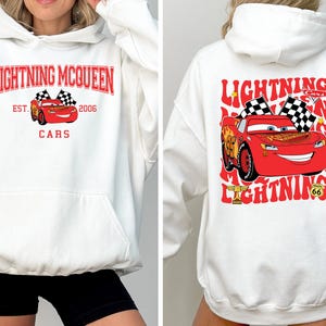 Pixar Cars Sweatshirt, Disney Lightning McQueen & Tow Mater Hoodie, Matching Cars Land Family Sweater, Disneyland Trip 2026 Sweat image 2