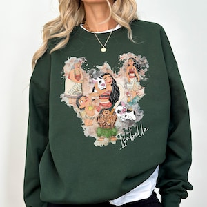 Princess Moana Characters T-Shirt, Disney Custom Moana & Maui Shirt, Disney Mickey Ears Hei Hei And Pua Hoodie, Disneyland Trip Sweatshirt 画像 5