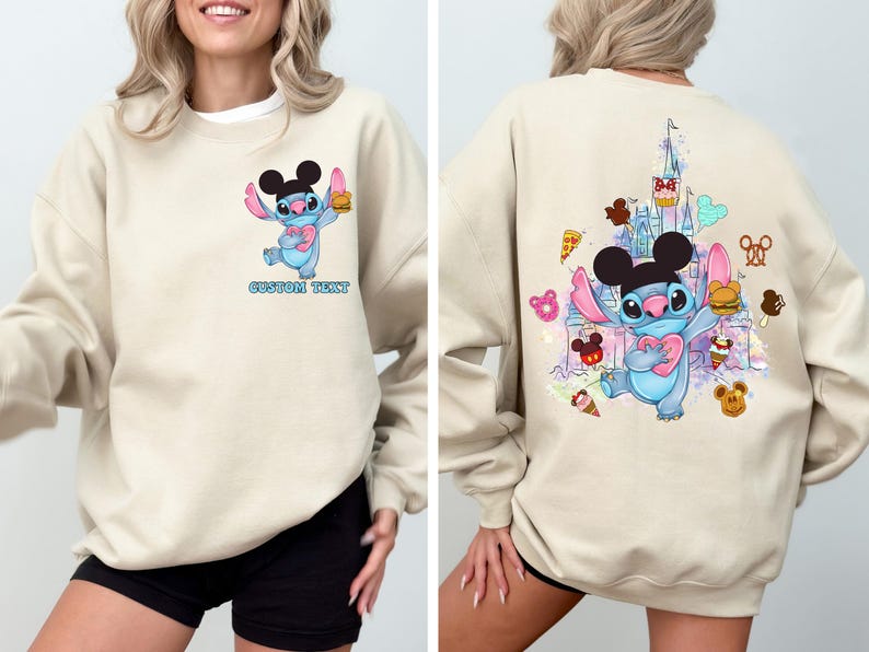 Camiseta de Disney Stitch, camiseta de Lilo & Stitch con temática de snacks de Disneyland, camisetas de Stitch para niños pequeños, sudadera para vacaciones familiares en Disneyworld. imagen 2