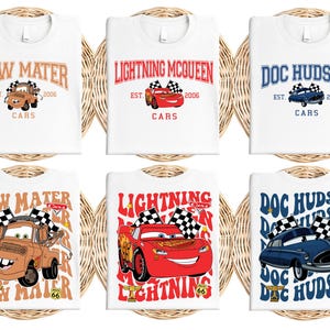 Pixar Cars Sweatshirt, Disney Lightning McQueen & Tow Mater Hoodie, Matching Cars Land Family Sweater, Disneyland Trip 2026 Sweat image 1
