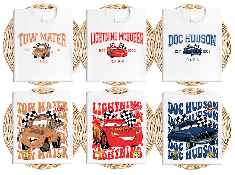 Pixar Cars Sweatshirt, Disney Lightning McQueen & Tow Mater Hoodie, Matching Cars Land Family Sweater, Disneyland Trip 2026 Sweat image 1
