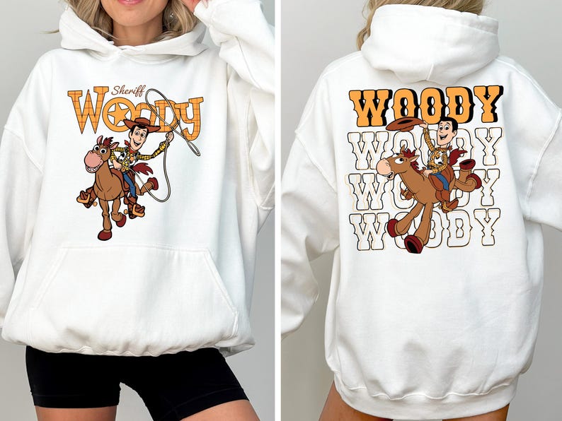 Sheriff Woody Bullseye Sweatshirt, Toy Story Western Pixar Shirt Bild 3