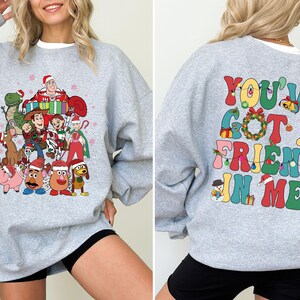 Toy Story Christmas Sweatshirt, Disney You've Got A Friend T-Shirt, Xmas Disneyland Holiday Lights Sweater, Woody & Buzz Xmas Hoodie image 5