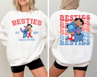 Disney Lilo & Stitch Custom Besties Sweatshirt, Stitch Best Friends Hoodie, Matching Siblings Hoodie, Disneyland Vacation Sweater