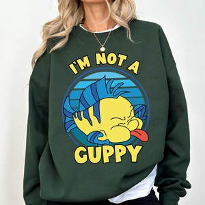 Disney Flounder Shirt, The Little Mermaid T-shirt, I'm Not A Guppy Hoodie, Funny Ichthyologist Tee, Disneyland Trip Sweatshirt image 5