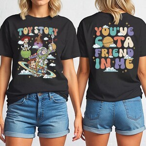 Toy Story Sweatshirt, You've Got A Friend In Me Sweater, Pixar Buzz Lightyear Woody Hoodie, Disney Jessie Sweat, Disney Trip Family Hoodie image 3