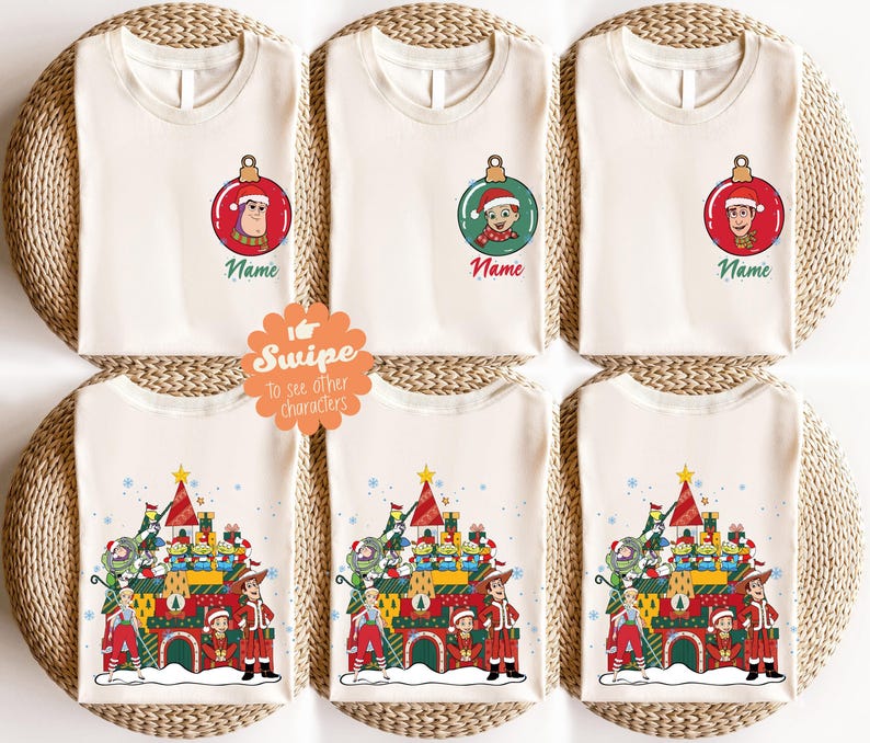 Christmas Toy Story Shirts, Disney Woody & Buzz Hoodie, Bo Peep And Jessie Tee, Family Holiday Gathering Sweatshirt image 1