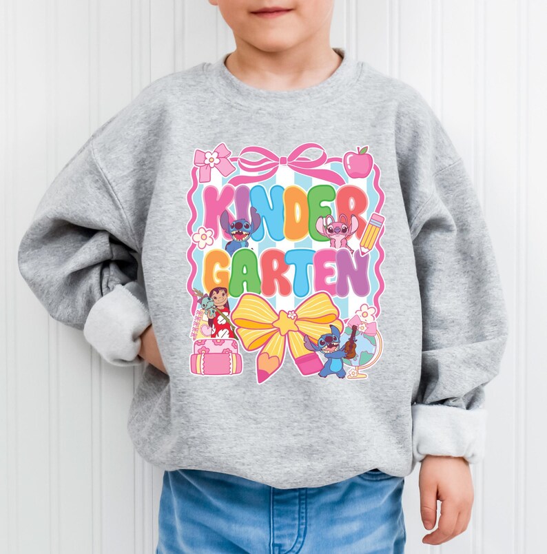 Disney Stitch Back To School T-shirt, Teacher First GradeSchool Shirt, Lilo & Stitch Hoodie, Kindergarten And Elementary School Sweatshirt image 5