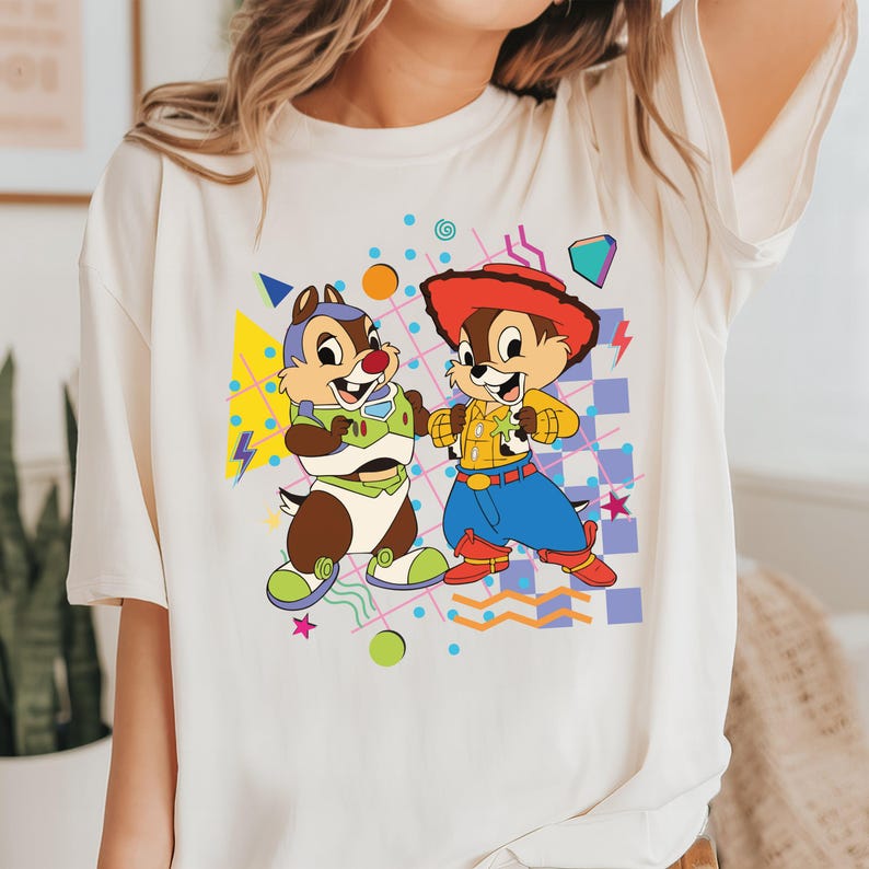 Disney Woody Chip & Buzz Dale-shirt, Chip n Dale Toy Story-T-shirt, Mickey and Friends-T-shirt, Disneyland-sweater familievakantie afbeelding 2
