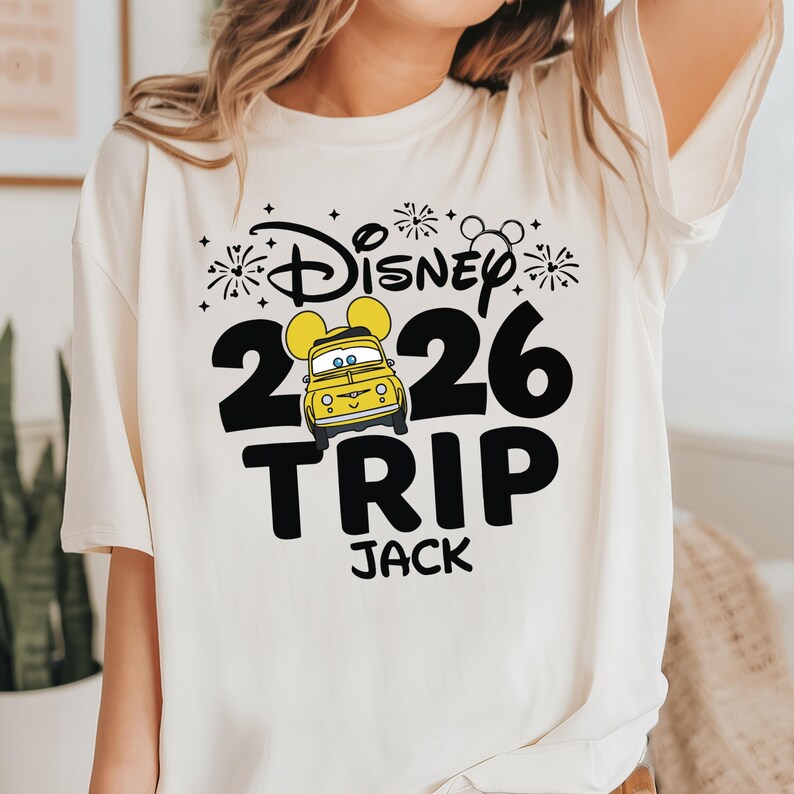 Disney 2026 Trip Shirts, Pixar Cars T-Shirt, Lightning McQueen & Tow Mater Shirt, Matching Cars Family Hoodie, Disneyland Trip Sweatshirt image 3