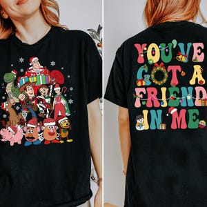 Toy Story Christmas Sweatshirt, Disney You've Got A Friend T-Shirt, Xmas Disneyland Holiday Lights Sweater, Woody & Buzz Xmas Hoodie image 2