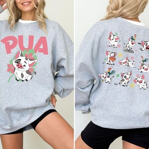 Disney Pua T-Shirt, Custom Pua and Hei Hei Shirt, Princess Moana Characters Tee, Moana Pua Shirt, Disneyland Family Vacation Sweatshirt image 5