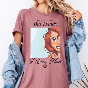Camiseta "Pero papá, lo amo", camiseta de La Sirenita de Disney, sudadera vintage de la Princesa Ariel, camiseta de vacaciones para niñas en Disneyland imagen 2
