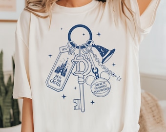 Ontgrendel het magische shirt, retro Disneyland sleutelhanger T-shirt, Disney Aesthetic T-shirt, Disney Magic Kingdom Castle-sweatshirt, Disney Trip Sweat