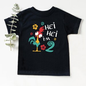 Hei Hei Birthday Shirt, Moana Inspired I'm 2, Custom Party Hoodie, Family Trip Tee image 4