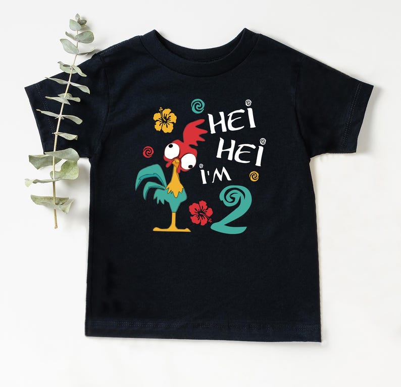 Hei Hei Birthday Shirt, Moana Inspired I'm 2, Custom Party Hoodie, Family Trip Tee image 4