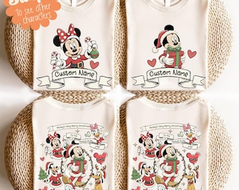 Custom Mickey & Friends Christmas Shirt, Disney Xmas Squad Sweatshirt, Holiday Family Matching Hoodies