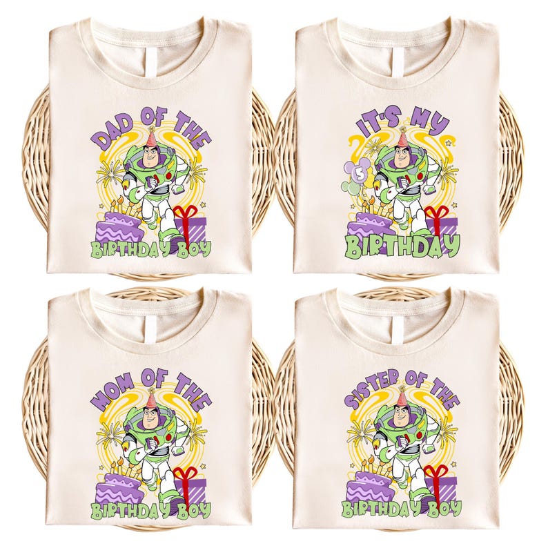 Buzz Lightyear Birthday Boy Shirt, Toy Story Family Matching Tee image 2