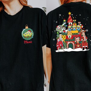 Christmas Toy Story Shirts, Disney Woody & Buzz Hoodie, Bo Peep And Jessie Tee, Family Holiday Gathering Sweatshirt image 5