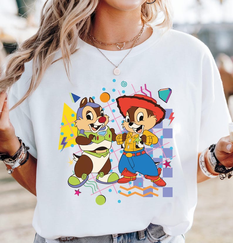 Disney Woody Chip & Buzz Dale-shirt, Chip n Dale Toy Story-T-shirt, Mickey and Friends-T-shirt, Disneyland-sweater familievakantie afbeelding 1