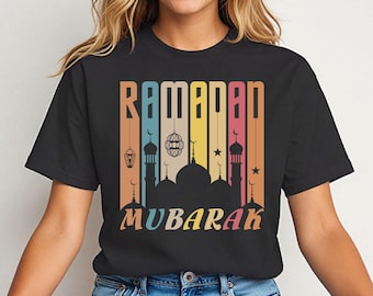 Ramadan Mubarak Shirt, Mosque Silhouette Muslim Shirt, Islamic Theme Mosque Shirt, Ramadan 2025 Sweater, Ramadan Kareem Tee, Eid Mubarak Tee