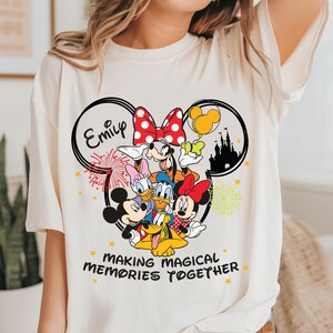 Disney Making Magical Memories T-Shirt, Mickey & Friends Shirt, Custom Magic Kingdom Hoodie, Disneyland Family Trip Sweatshirt image 4