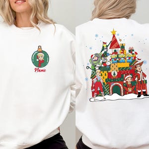 Christmas Toy Story Shirts, Disney Woody & Buzz Hoodie, Bo Peep And Jessie Tee, Family Holiday Gathering Sweatshirt image 3