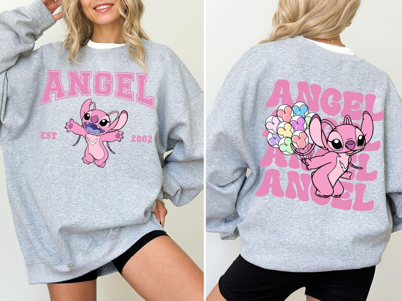 Camiseta de pareja de Disney Stitch y Ángel, camiseta para viaje de chicas, camiseta a juego para mejores amigas, camiseta para vacaciones familiares en Disneyland. imagen 5