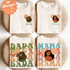 Moana Mama und Dada Passende Familien Shirts, Disneyland Urlaubsgruppe Sweatshirt Bild 1
