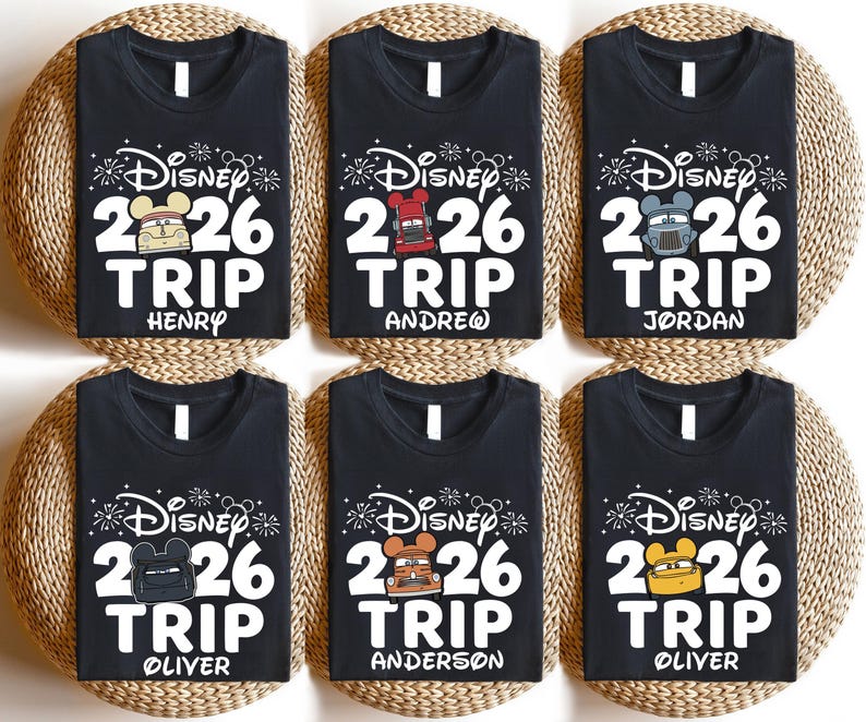 Disney 2026 Trip Shirts, Pixar Cars T-Shirt, Lightning McQueen & Tow Mater Shirt, Matching Cars Family Hoodie, Disneyland Trip Sweatshirt image 2