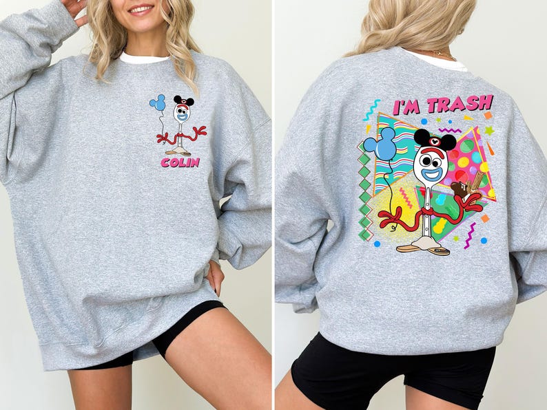 Camiseta de Toy Story de Disney, camiseta de Forky de Pixar, camiseta "Soy basura", camisetas "Tienes un amigo en mí", sudaderas para vacaciones familiares en Disneyland imagen 2