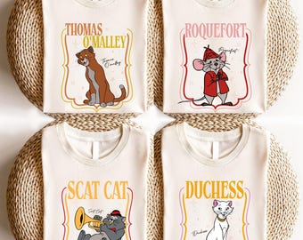 Disney The Aristocats Shirt, passende T-Shirts für die Familie, Marie Toulouse Berlioz T-Shirt, Disneyland Family Trip Group Sweatshirt