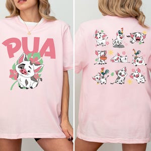 Disney Pua T-Shirt, Custom Pua and Hei Hei Shirt, Princess Moana Characters Tee, Moana Pua Shirt, Disneyland Family Vacation Sweatshirt image 3