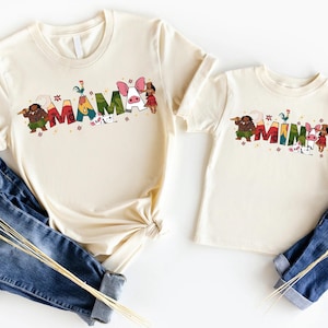 Camisetas familiares de Moana, camisetas a juego para mamá e hija, ropa para vacaciones en Disneyland. imagen 1
