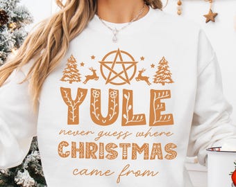 Pagan Yule Sweatshirt, Winter Solstice Christmas Tee, Family Holiday Hoodie