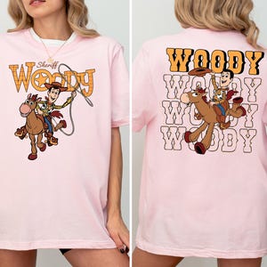 Sheriff Woody Bullseye Sweatshirt, Toy Story Western Pixar Shirt Bild 4