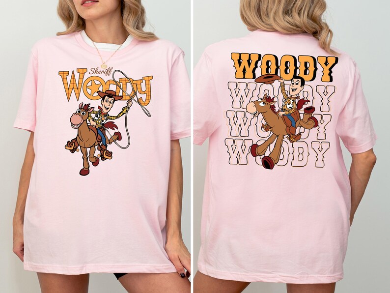 Sheriff Woody Bullseye Sweatshirt, Toy Story Western Pixar Shirt Bild 4