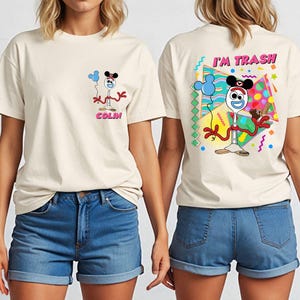 Camiseta de Toy Story de Disney, camiseta de Forky de Pixar, camiseta "Soy basura", camisetas "Tienes un amigo en mí", sudaderas para vacaciones familiares en Disneyland imagen 1